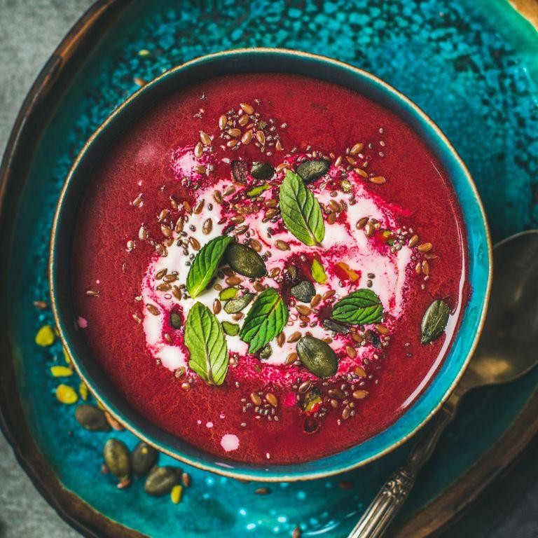 Spicy Beet Soup with Chili and Lime