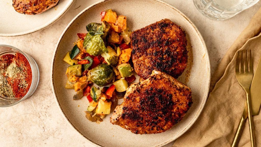 Spicy Cajun Thick Cut Pork Chops
