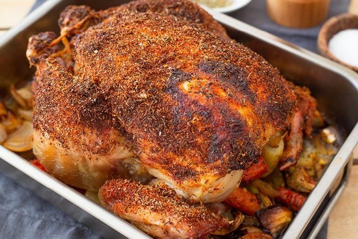 Spicy Cajun Whole Baked Chicken