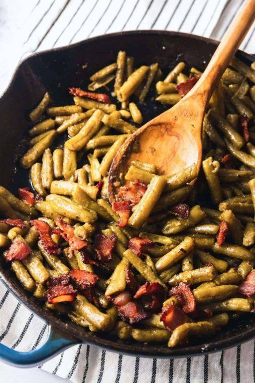 Spicy Canned Green Beans with Bacon