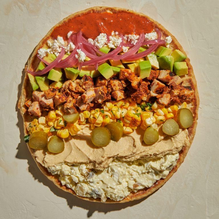 Spicy Chicken Pita with Avocado Spread