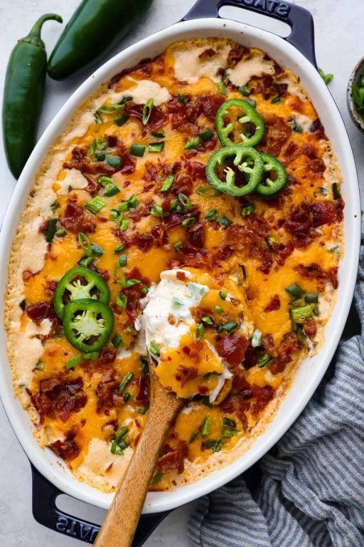 Spicy Chicken and Jalapeno Popper Casserole