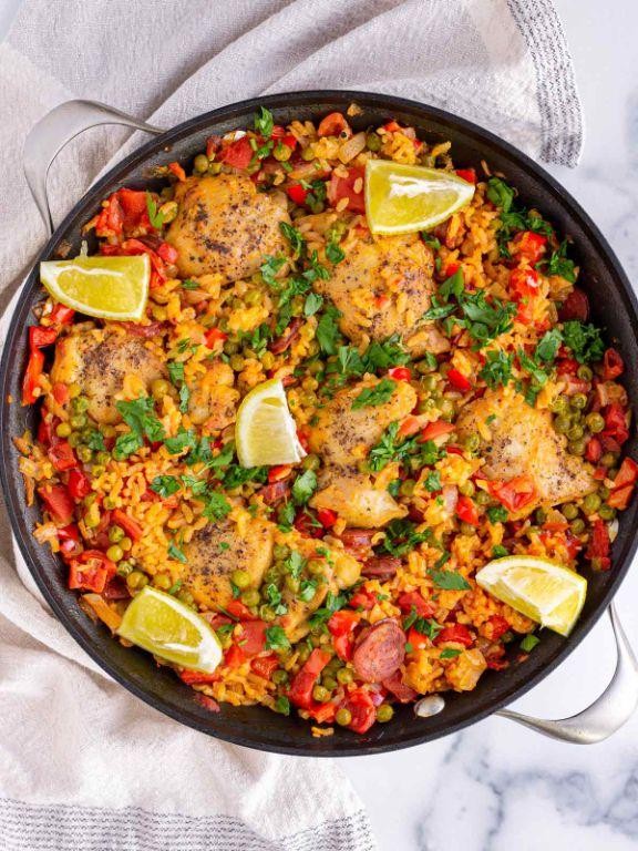Spicy Chicken and Rice Paella