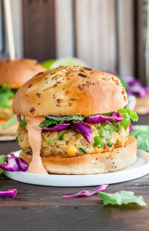 Spicy Chickpea Veggie Burger