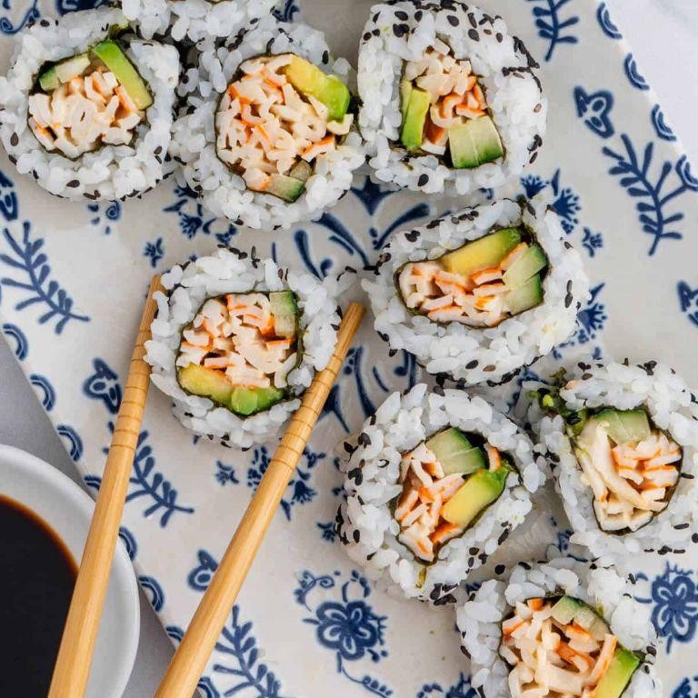 Spicy Crab Stick Sushi Rolls