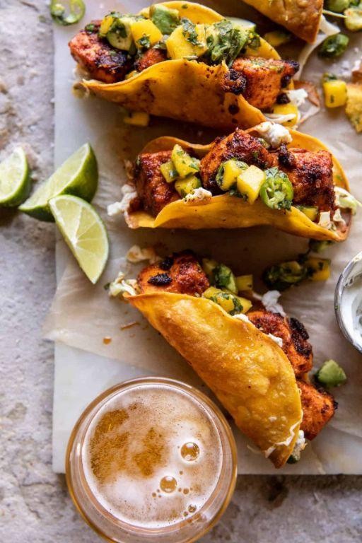 Spicy Crispy Salmon Tacos