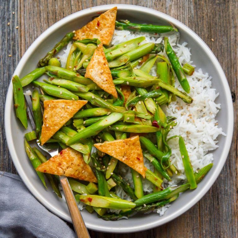 Spicy Frozen Asparagus Stir Fry