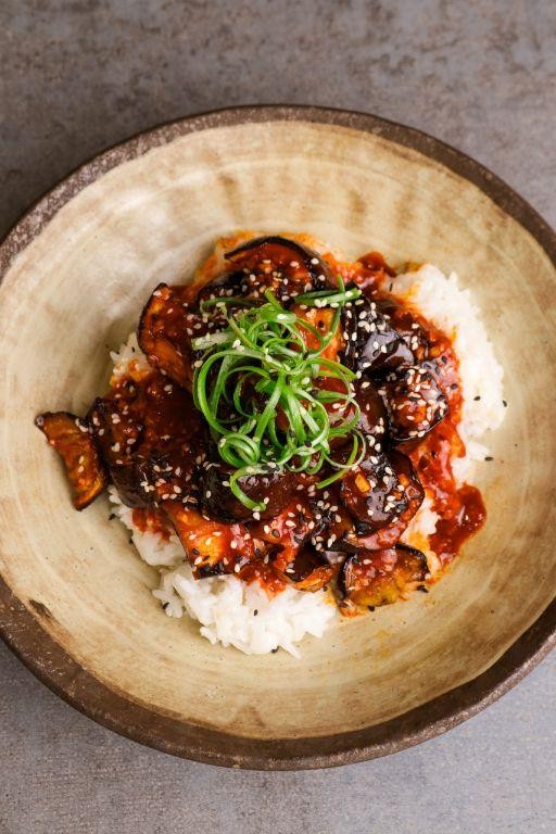 Spicy Gochujang Eggplant
