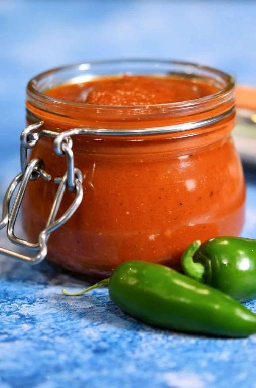 Spicy Homemade Ketchup with Jalapenos