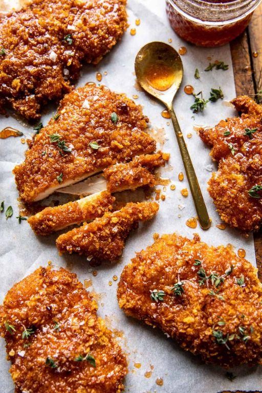 Spicy Honey Crispy Baked Chicken