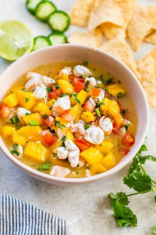 Spicy Mango Shrimp Ceviche