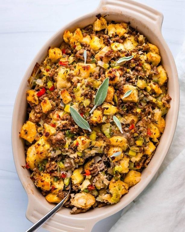 Spicy Oyster and Sausage Dressing