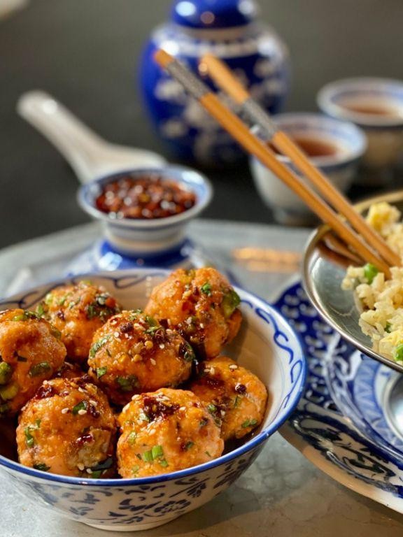 Spicy Salmon Meatballs