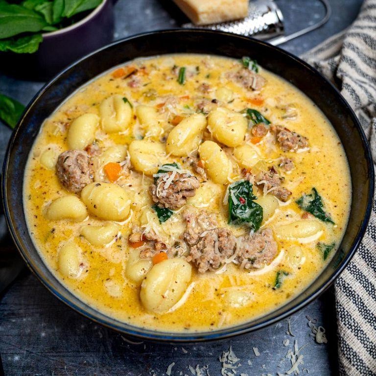 Spicy Sausage and Gnocchi Soup