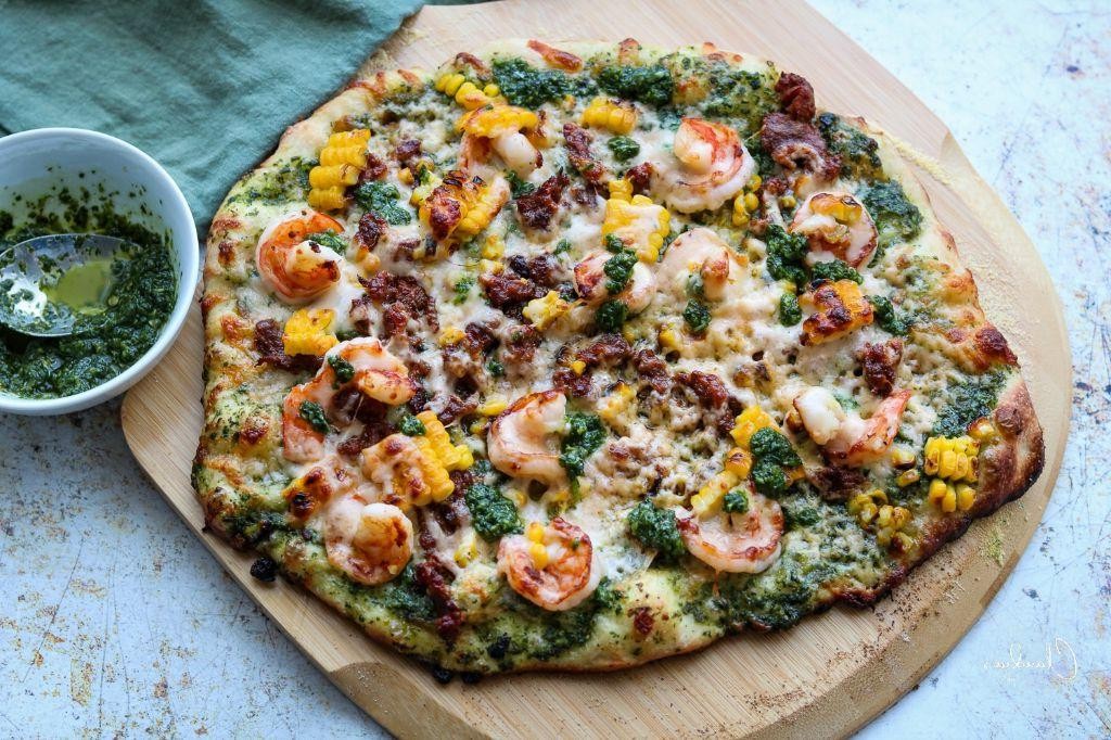 Spicy Shrimp Pizza with Jalapenos