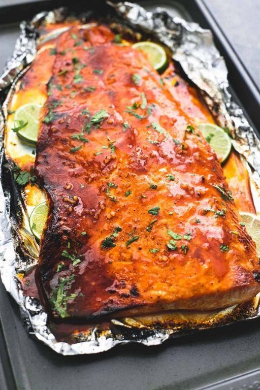 Spicy Sriracha Marinated Salmon