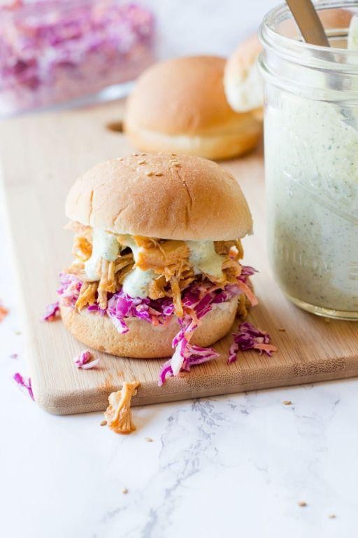 Spicy Sriracha Shredded Chicken Sandwich