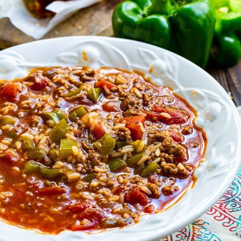 Spicy Stuffed Pepper Soup