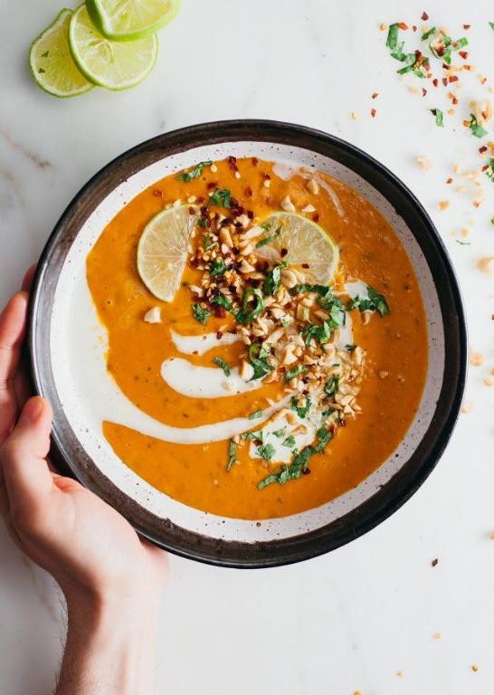 Spicy Sweet Potato and Coconut Soup