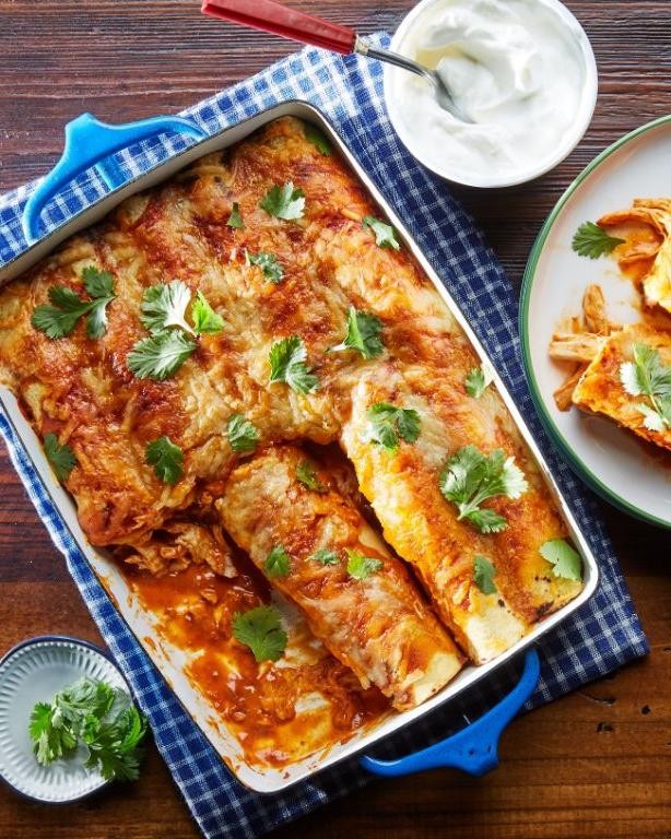 Spicy Tex Mex Chicken Enchiladas