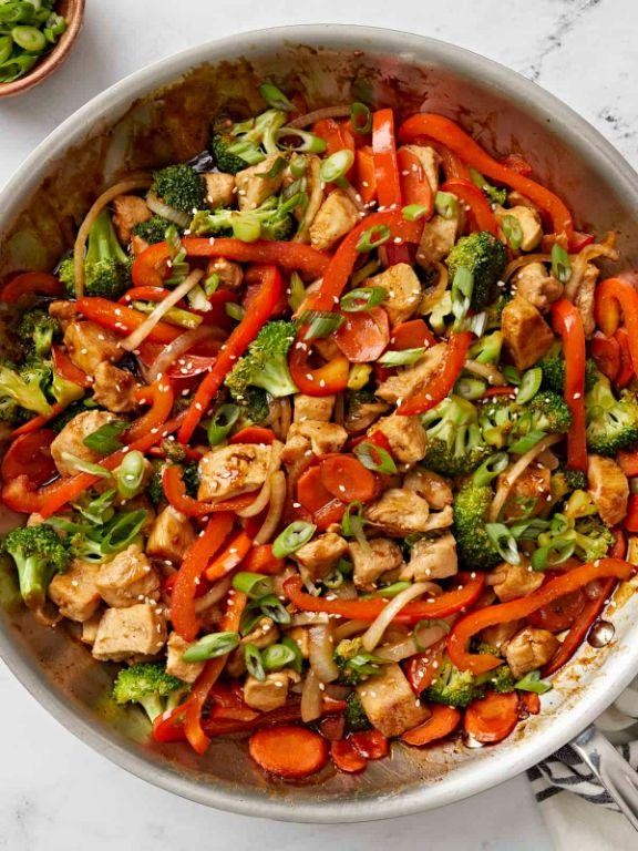 Spicy Thin Sliced Chicken Breast Stir Fry