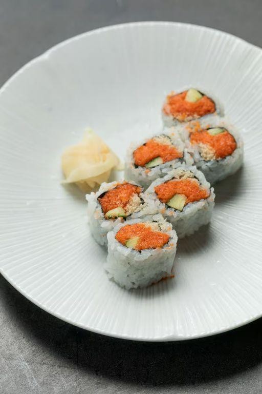 Spicy Tuna Crunch Roll with Tempura Flakes
