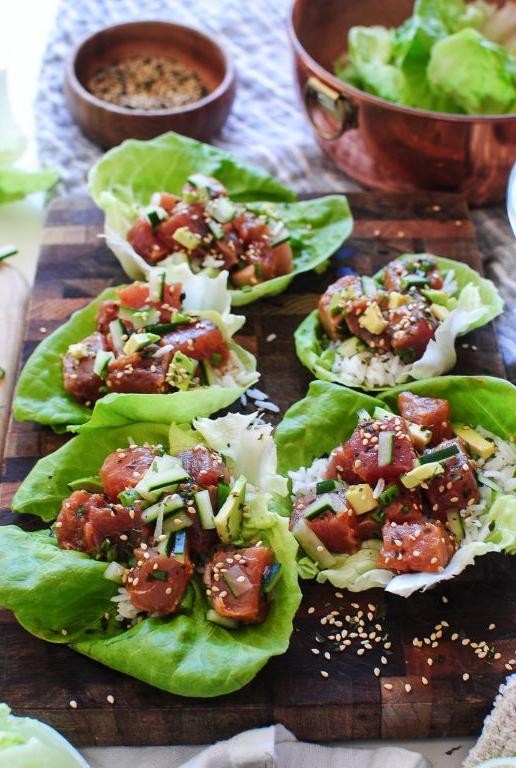 Spicy Tuna Lettuce Wraps