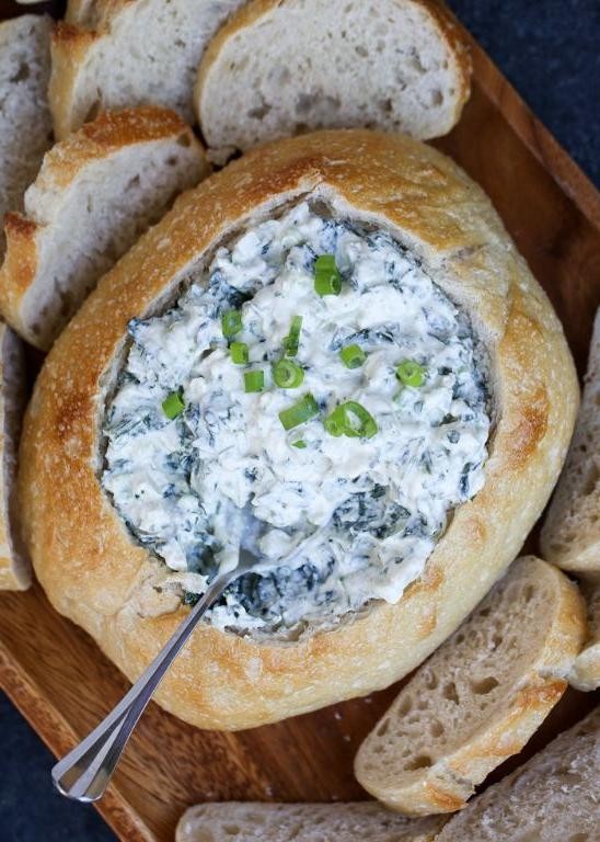 Spinach Dip with Water Chestnuts