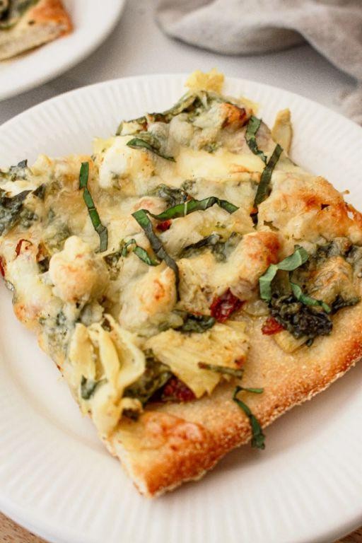 Spinach and Artichoke Crescent Roll Pizza