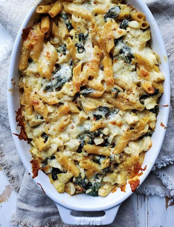 Spinach and Artichoke Pasta Casserole