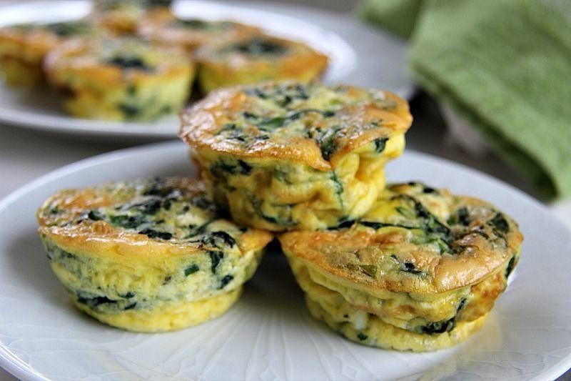 Spinach and Feta English Muffin Quiches