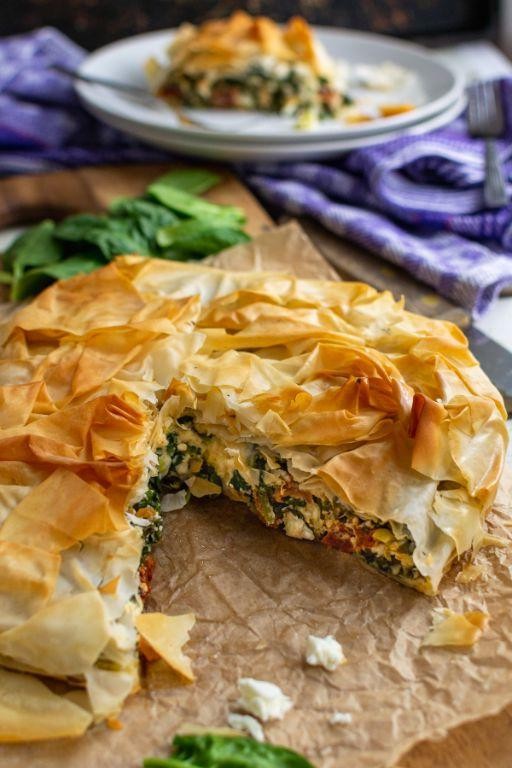 Spinach and Feta Filo Pie