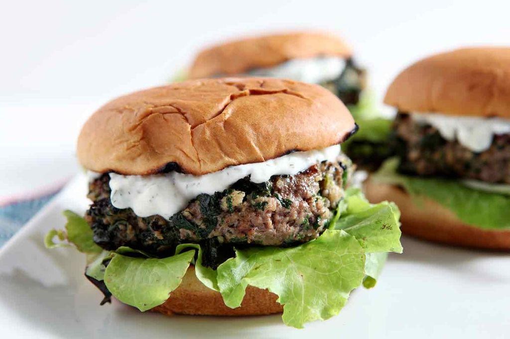 Spinach and Feta Veggie Burger