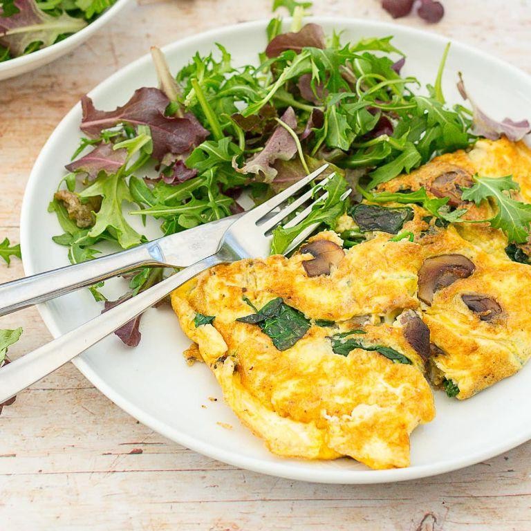 Spinach and Mushroom Omelette