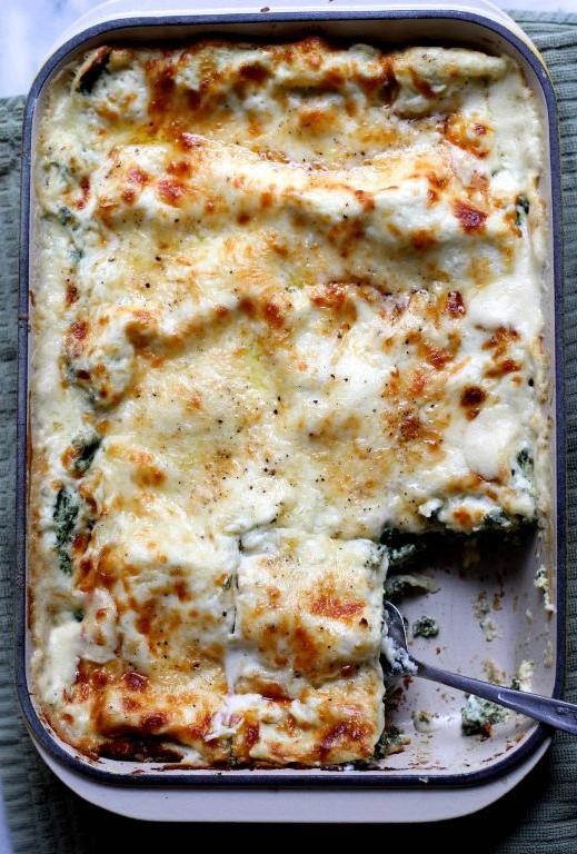 Spinach and Ricotta White Sauce Lasagne