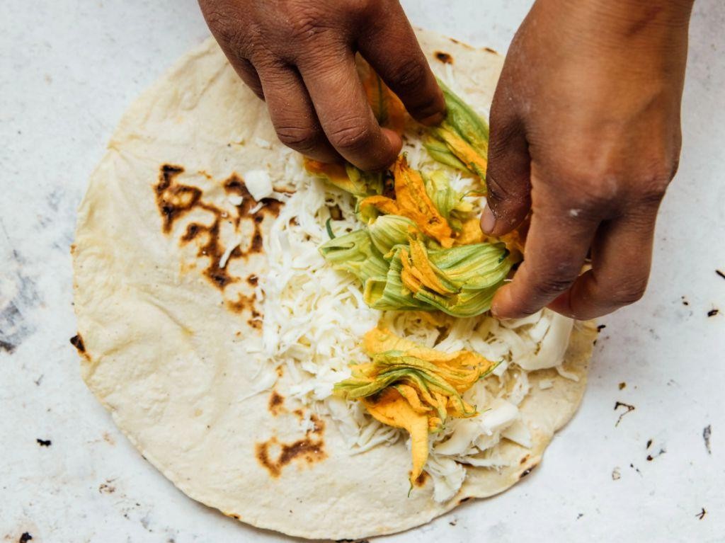 Squash Blossom Quesadillas