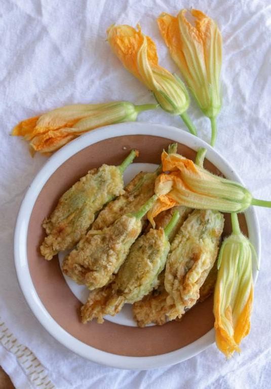 Squash Blossom and Shrimp Stir Fry