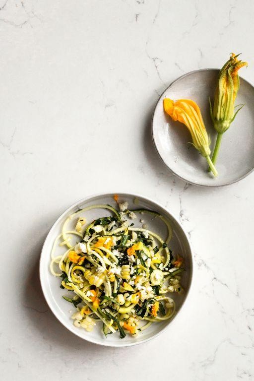 Squash Blossom and Zucchini Salad