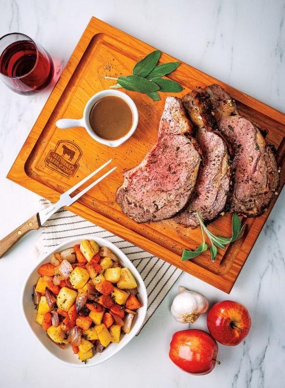 Standing Rib Roast with Apple Cider Glaze