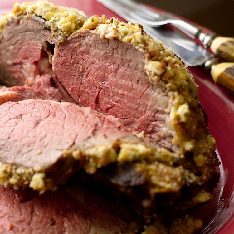 Standing Rib Roast with Blue Cheese Crust