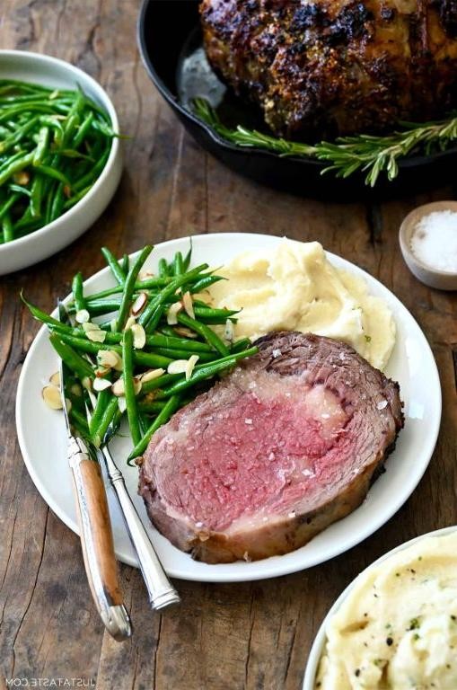 Standing Rib Roast with Garlic Mashed Potatoes