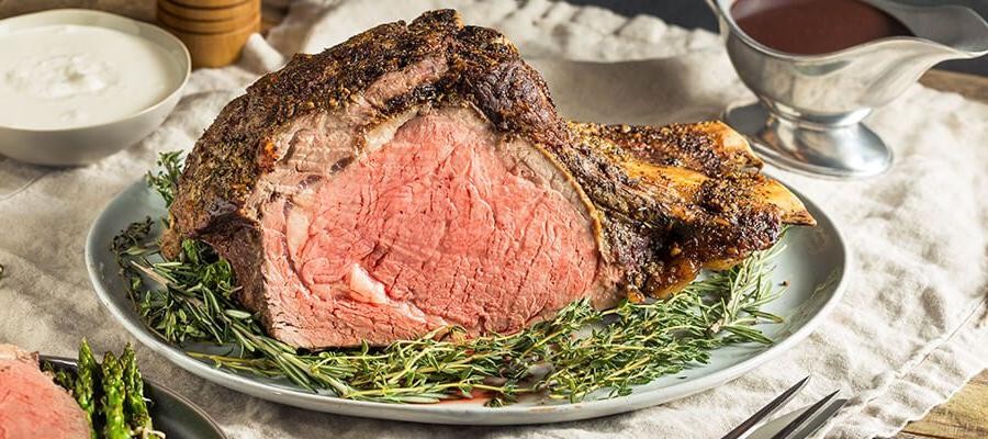 Standing Rib Roast with Herb Gravy