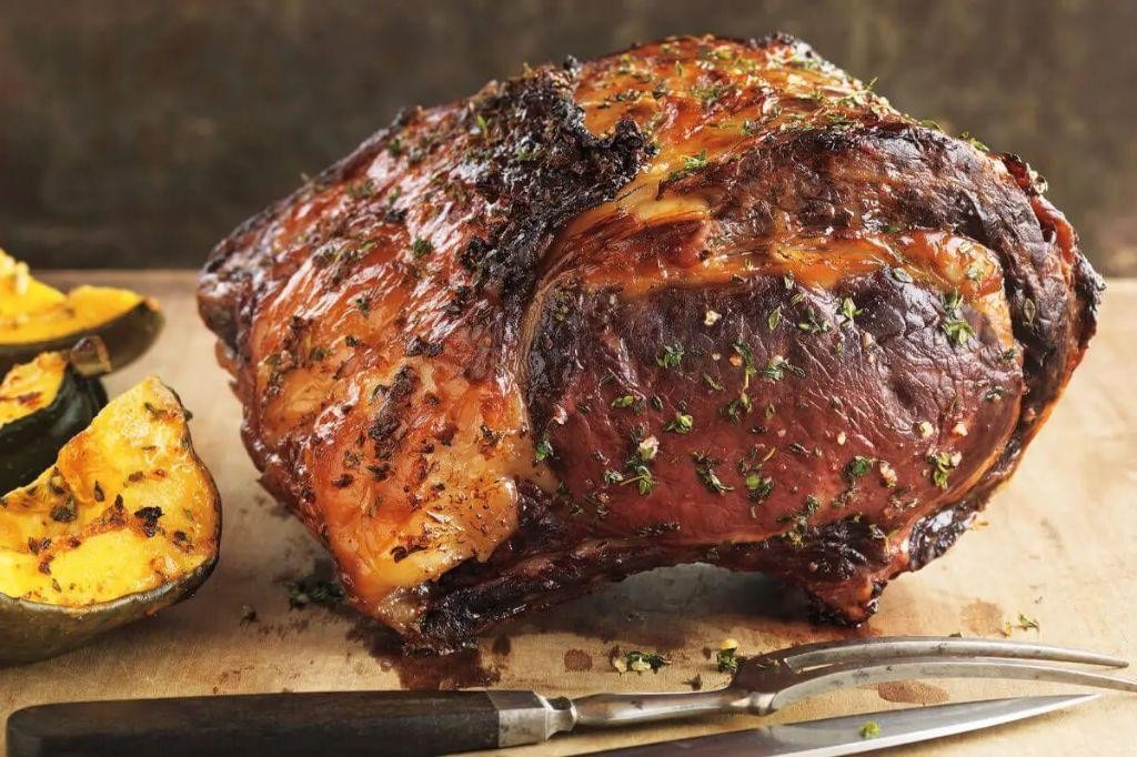 Standing Rib Roast with Maple Glaze