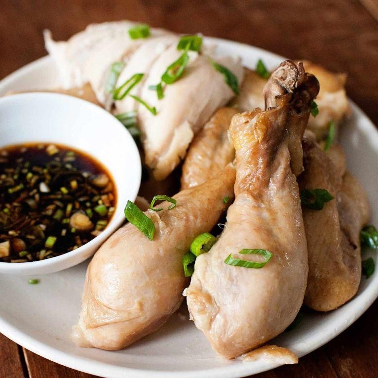 Steamed Chicken Breast with Ginger and Scallions
