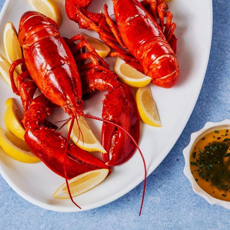Steamed Lobster with Lemon and Herbs