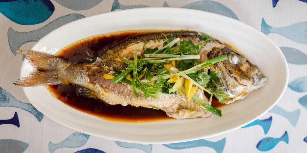 Steamed Triggerfish with Ginger and Scallions