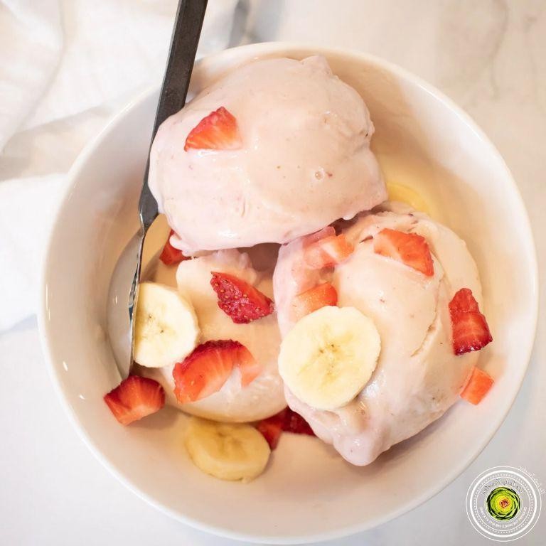 Strawberry Banana Protein Ice Cream