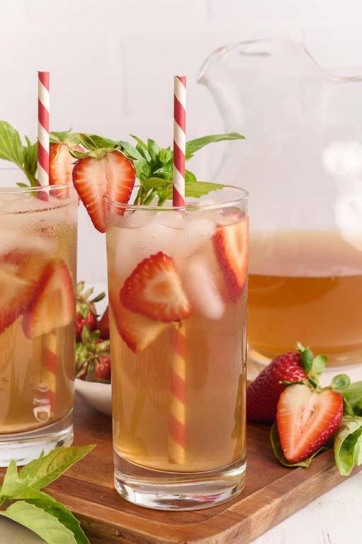 Strawberry Basil Ice Tea