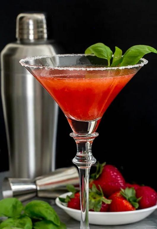 Strawberry Basil Mexican Martini