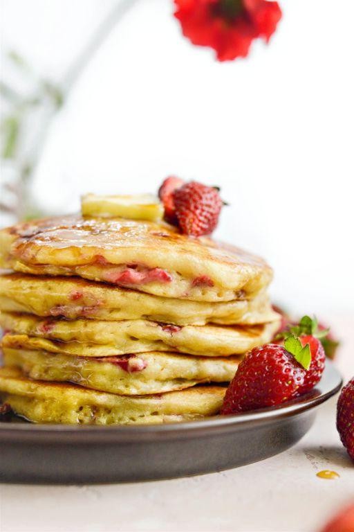 Strawberry Buttermilk Pancakes